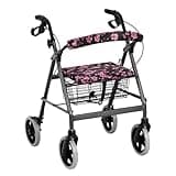 LedBack Walker Accessories Pink Cherry Walker Seat Cover Rollator Seat and Back Rest Covers Walker Covers Dust Cover Ideal Gifts for Seniors in Assisted Living, Machine Washable