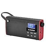 Avantree SP850 Rechargeable Portable FM Radio with Bluetooth Speaker and SD Card MP3 Player 3-in-1, Auto Scan Save, LED Display, Small Handheld Pocket Battery Operated Wireless Radio (No AM)