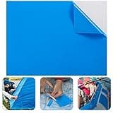Syhood Vinyl Pool Liner Patch Self Adhesive PVC Vinyl Repair Patch Plastic Inflatable Pool Repair Kit for Inflatable Swimming Boat(49 x 34 Inch,Blue)