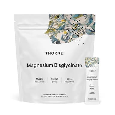 THORNE - Magnesium Bisglycinate - Powdered Magnesium Formula - Supports Restful Sleep, Muscle Relaxation, Heart Health & Metabolism* - NSF Certified for Sport - Gluten, Dairy & Soy-Free - 30 Servings