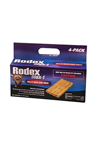 Rodex Blox-1 Moisture Resistant Warfarin Rodenticide Bait for Rats and Mice, 4 lb