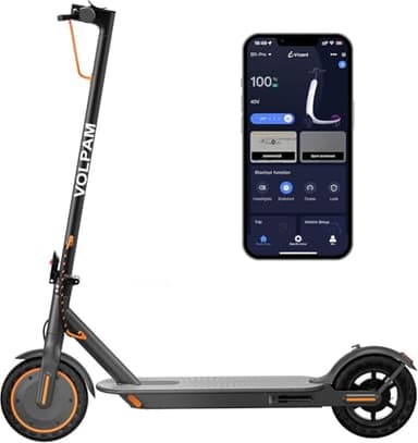 VOLPAM Adult Electric Scooter, 350W/500W/800W Powerful Motor, 8.5"/10"/11'' Solid Tires, 19/21/31Mph, 32/28/23/21/18/16Miles Max Range, Dual Braking