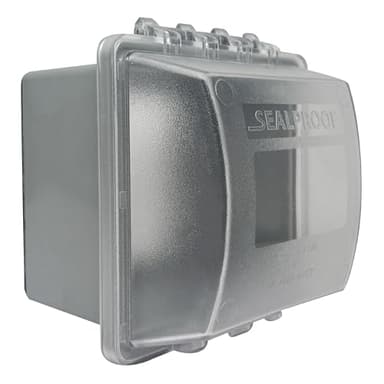 Sealproof 2-Gang Extra Deep in Use Outdoor Outlet Cover | Weatherproof, Lockable, UL Extra Duty Compliant, 45-in1 Configurations