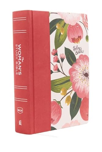 NKJV, The Woman's Study Bible, Cloth over Board, Pink Floral, Red Letter, Full-Color Edition: Receiving God's Truth for Balance, Hope, and Transformation