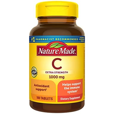 Nature Made Vitamin C 1000 mg Extra Strength, Dietary Supplement for Immune Support, 100 Tablets, 100 Day Supply