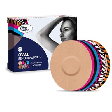 CureTape Adhesive Patches - Sensor Fixing Plasters - Adhesive Plasters for Libre, Dexcom and Medtronic Guardian Sensors - Sensor Cover Patch - Unique Variants (Mix)