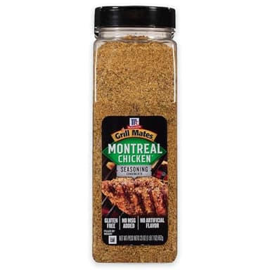McCormick Grill Mates Montreal Chicken Seasoning, 23 oz - One 23 Ounce Container of Montreal Chicken Seasoning with Blend of Garlic, Onion, Black and Red Pepper and Paprika for Meats and Seafood