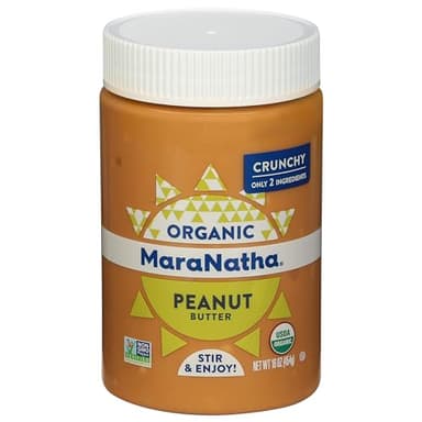 MaraNatha Organic Crunchy Peanut Butter, 16 Ounce Jar