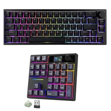 BOYI 31 Numpad+66Pro 65% Mechanical Keyboard with Screen Comb,Compact Gaming Keyboard for Win&Mac