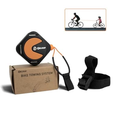 Kid Bike Tow Rope, Bike Tow Strap for Parent-Child Riding, Retractable Ebike Tow Rope with Hook, Easy Install Outdoor Cycling Attachment for Uphill Riding, 330lbs Support & Quick Release