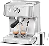 Gevi Barista Pro Espresso Machine, PID Control & Adjustable Shot/Temp, 58mm Commercial Portafilter, Powerful Steam Wand, 2.2L Removable Tank + Barista Kit - Home & Café Use (EzBru 1000)