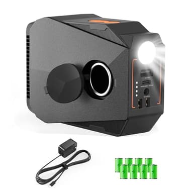 Gicle 51.2Wh 12V Power Bank Rechargeable with DC Output Constant Voltage Cigarette Lighter Outlet and USB, Portable Charger Battery for Home or Camping Emergency RV Refrigerator Air Pumps