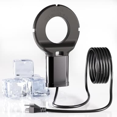 GUEOQTC 250 Watt Bird Bath De-Icer with Thermostat, Cast Aluminum Submersible Chicken Water Heater, Heated Bird Bath, Power Cord 9.8 Ft