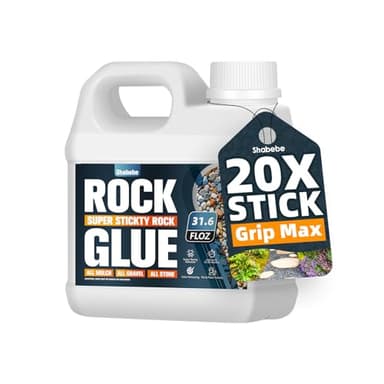 Rock & Gravel Glue for Landscaping – 31.6OZ Heavy-Duty Mulch Binder, Grip Max Bonding Formula, Quick-Dry, Weather-Resistant Outdoor Adhesive