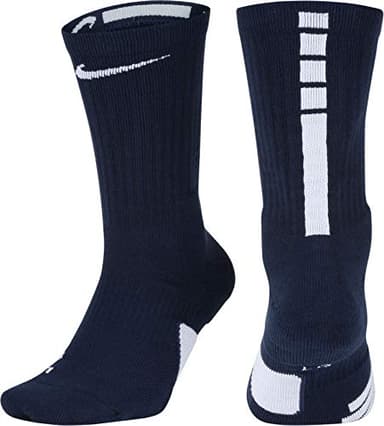 Nike Elite Basketball Crew Socks (Midnight Navy/White, Small)