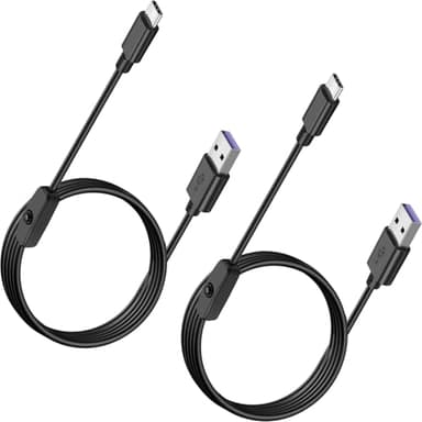 SAISN USB Type C Switch Charging Cable 2 Pack USB A to USB C Male to Male Power Cord with 501 On Off Switch USB to USB-C Adapter Wire for LED Desk Lamp, USB Fan, LED Strips Lighting, 6 Feet