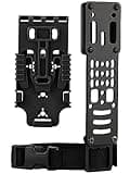 EralcNa Tactical Modular Holster Adapter with QLS kit, Drop Leg Holster Platform with Leg Strap Police Gear,BK