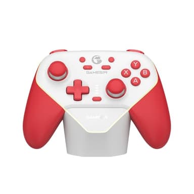 GameSir Super Nova Wireless Gaming Controller for PC/Switch/Switch 2/iOS/Android, 1000Hz Polling Rate, Hall Effect Stick & Trigger, Rubberized Grips, RGB Lighting, 1000mAh - Red