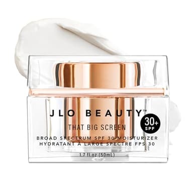 JLO BEAUTY Broad Spectrum SPF 30 Face Moisturizer, Lightweight Sunscreen to Wear Under Make Up, Daily Hydrating Face Lotion for Women With Hyaluronic Acid & Antioxidants, That Big Screen, 1.7 FL Oz
