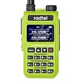 Radtel RT-890 Full Band Ham Two-Way Radio 999 CH Walkie Talkie AM Aviation Band Reception Color LCD HT Transceiver (Green)