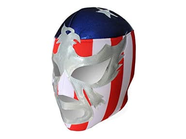 Patriot America Lucha Libre Luchador Mask Adult Size - Mexican Wrestling Mask Costume Multicolor