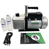 Xtractor Depot RAW-AVP-001, 2-Stage Rotary Vane Ultimate Vacuum Pump, 12CFM, 15 Microns, 1HP Motor, 110-120V/60Hz, 630ml Oil Capacity - ONE Unit