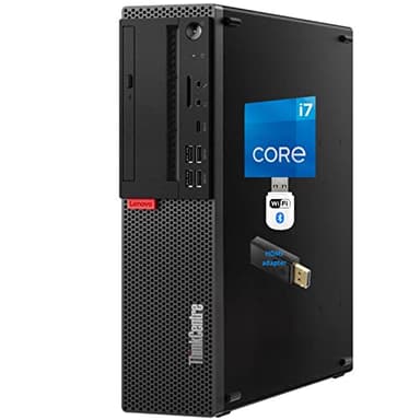 Lenovo ThinkCentre M920S Desktop Computer - Intel I7-8700, 32GB Ram, 1TB SSD, Nvidia Geforce GT 730 2GB, Wi-Fi, Bluetooth, DVI, HDMI, DVD-RW, USB Type-C - Windows 11 Pro (Renewed)