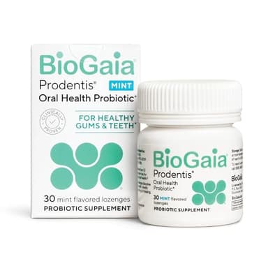 BioGaia Prodentis | Oral Probiotics | Promotes Healthy Gums & Teeth | Defends Against Bad Breath & Dental Problems | Improves Oral Health | Mint Flavored | 30 Dental Probiotic Lozenges