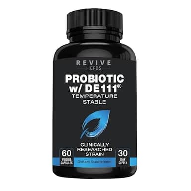 Advanced Probiotic with DE111 Strain (Bacillus subtilis). Spore Forming Probiotic. No Refrigeration Needed. 11.5 Billion Organisms. Probiotics for Women and Men. 60 Vegetable Capsules.