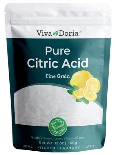 Viva Doria 100% Pure Citric Acid, Food Grade, Fine Grain, 12 oz (340 g)
