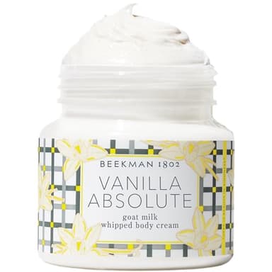 Beekman 1802 Whipped Body Cream – Moisturizes & Softens Skin with Goat Milk, Mango Seed Butter & Vitamin E – 8 oz – Vanilla Absolute