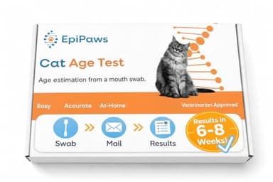 EpiPaws Cat Age Test - At-Home DNA Methylation Test to Estimate Your Cat’s Age, Mouth Swab Kit for Rescue & Shelter Cats, Includes Estimated Birthday, Life Stage & Health Insights