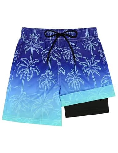 Sarfel Youth Swim Trunks Boys 10-12 Boys Swim Trunks with Compression Liner Boys Swim Shorts for Boys Bathing Suits Size 10-12