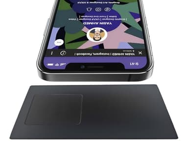 Thegreen Metal Digital Business Card NTAG216 NFC Stainless Steel Black Matte Card, 868 Bytes Works with All NFC app, for All NFC-Enabled Smartphones and Devices (Matte Black) (Matte Black)