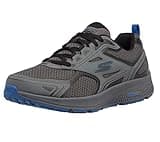 Skechers mens Gorun Consistent - Athletic Workout Running Walking Shoe With Air Cooled Foam Sneaker, Charcoal/Blue, 10 X-Wide US