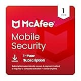 McAfee Mobile Security |1-Year Subscription with Auto-Renewal| Mobile Device Security App Includes Secure VPN | Download