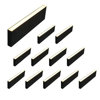 LUMENGY Slim Paver Light 0.5x8 Inch (0.55x7.87), for Driveway, Pathway, Walkway and Paver Borders, 2700K Glare-Free Linear Lighting, IP67 Waterproof, 12V, Drive-Over Rated, 12-Pack
