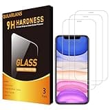Qularlans 3 Pack Screen Protector for iPhone 11/XR 6.1 Inch, 9H Hardness Shock Resistant Tempered Glass HD Ultra Clear