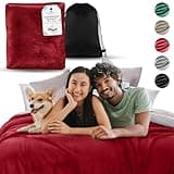 CrewFLX Waterproof Blanket for Bed Intimacy, 3 Layer Lightweight and Stain Proof Love Blanket for Adults, Couples, & Dogs, Squirt Blanket with Waterproof Bag, Machine Washable (Red) (80x60)