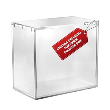 Acrylic Booster Box Protector for PKMN, 5mm Thick UV-Resistant Display Case with 6-Point Magnetic Seal, Stackable Storage for Booster Box case （Single Case）