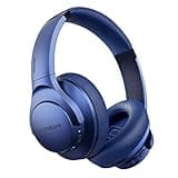 Soundcore Anker Life Q20 Hybrid Active Noise Cancelling Headphones, Wireless Over Ear Bluetooth Headphones, 60H Playtime, Hi-Res Audio, Deep Bass, Memory Foam Ear Cups, Travel, Office, USB-C Charging