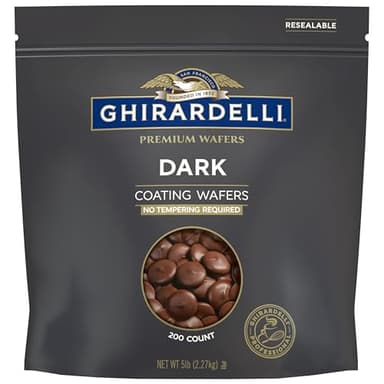 Ghirardelli Premium Dark Coating Wafers, 5lb Bag