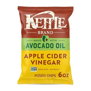 Kettle Brand Made with Avocado Oil Apple Cider Vinegar Chips, 6 Oz Bag