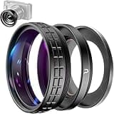 ULANZI Creative ZV-1 Wide Angle/Macro Additional Lens 52mm Diameter Compatible with Sony ZV-1 Camera ONLY, 2 in 1 Extra Lens Attachment with Strong Adhesive-Back Adapter Ring Mount, WL-1