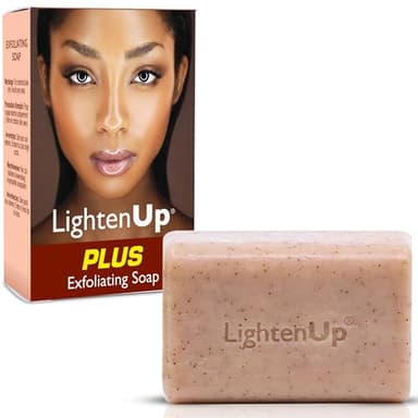 OMIC LightenUp, Exfoliating Soap - 200g / 7fl oz - Skin Brightening Soap, Cleansing Bar, Formulated to Fade Dark Spots, with Apricot, Glycerin, Coconut Oil