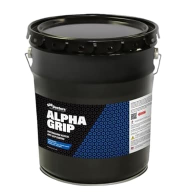 Alpha Grip Pickleball Court Paint for Concrete, Asphalt and Stone – Non-Skid Coating for Superior Traction (Pickleball Blue, 5 Gallon)