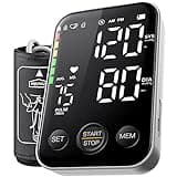Blood Pressure Monitor Automatic Upper Arm Machine Accurate Adjustable Digital BP Cuff Kit Led Backlit Display 2 Users 240 Sets Memory Includes Storage Bag