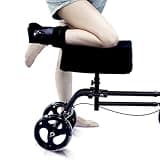 Knee Scooter Pad Cover with Removable Soft Velvet Cover and 2.4inch Highly Resilient Comfort Memory Foam, Knee Scooter Cushion for Adults for Foot Surgery - Knee Scooter Accessories Universal Fit