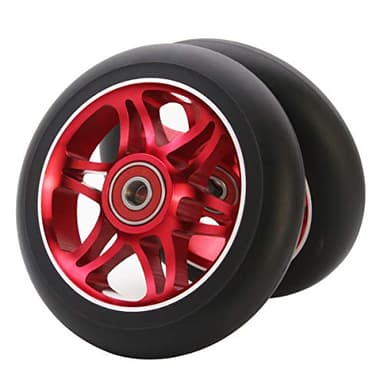 Z-FIRST 2Pcs 110mm Pro Scooter Wheels with ABEC 9 Bearings Fit for MGP/Razor/Lucky Envy/Vokul Pro Scooters Replacement Wheels (A-Red)