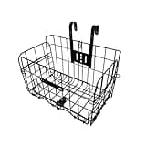 Folding Bike Front Basket, Bicycle Wire Basket with Handles, Easy Installation on Front Handlebar Accessories for Frame Cargo Rack.